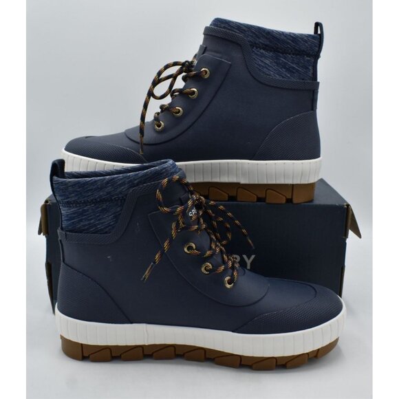 Sperry Womens Size 7.5 Torrent Blue Waterproof Rubber Boots Shoes - Picture 8 of 12